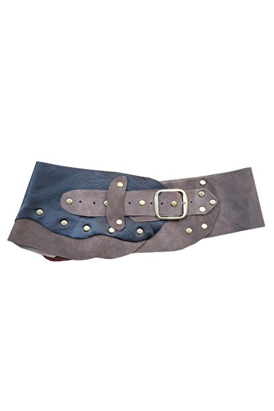 Yılday Gür Butik Monaco Handmade Artistic Detailed Accessory - Nubuck and Lea...