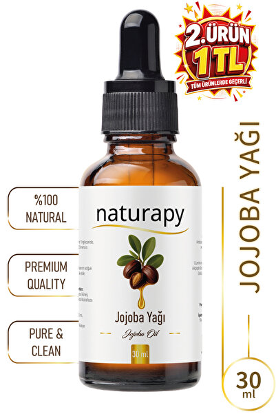 NATURAPY زيت الجوجوبا (زيت الجوجوبا) زيت ثابت معصور على البارد 30 مل زجاجة زج...