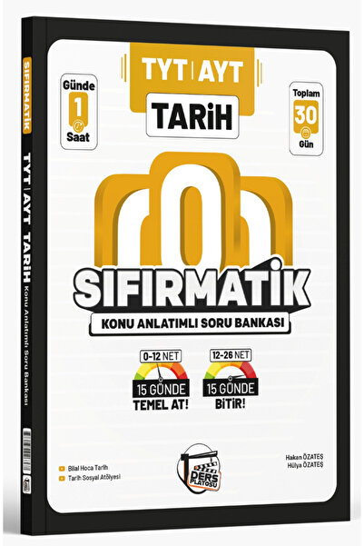 Ders Platosu Sıfırmatik Konu Anlatımlı Soru Bankası 30 Günde TYT AYT Tarih Ka...