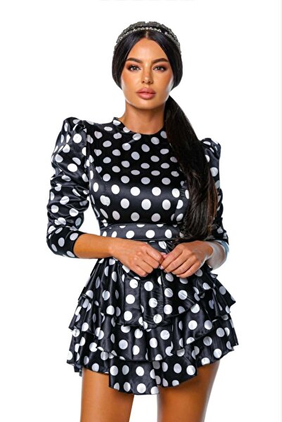 Prive Boutique Rochie cu buline și volane