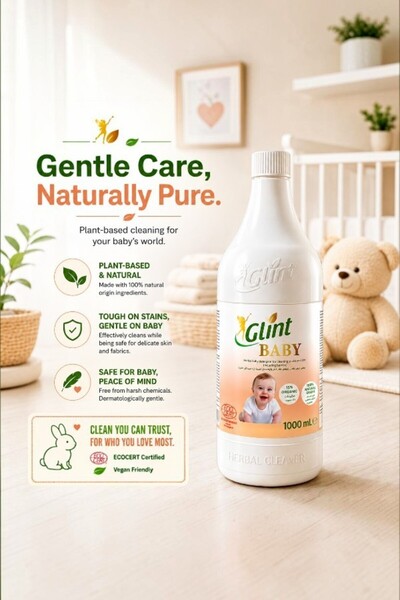 GLİNT Baby Herbal Laundry Detergent & Stain Remover, 100% Natural Origin & Or...