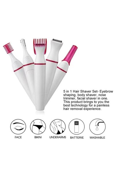 Choice1 ماكينة حلاقة كهربائية نسائية حمراء تعمل بـ USB، ماكينة إزالة الشعر لل...