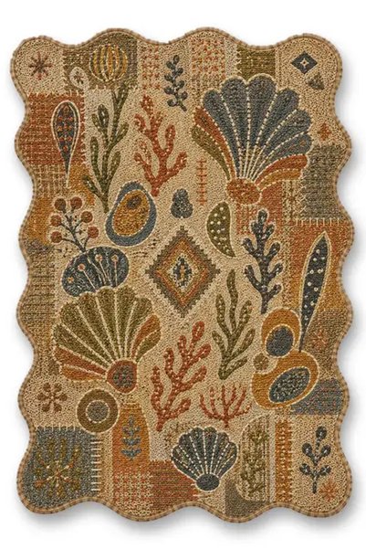 Rugs Modern Halı Sdt Fish Theme Patterned Modern Woven Base Decorative Carpet...
