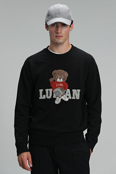 Lufian Derek Erkek Sweatshirt Siyah