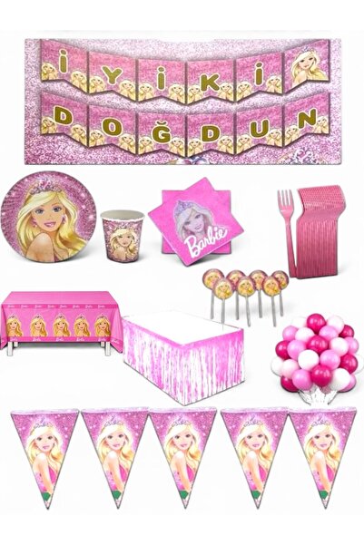 CAVAŞ sun hat Fustă de masă roz pentru păpuși BARBIE, pentru 16 persoane, Con...