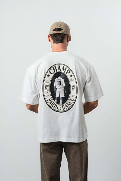 Respire Tricou supradimensionat Zidane Ecru