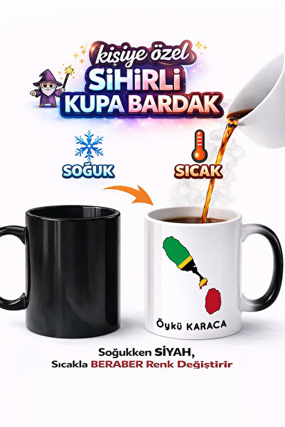 Kirbi Reklam كوب سحري مطبوع عليه علم سانت كيتس ونيفيس مع رسم لدولة سانت كيتس ...
