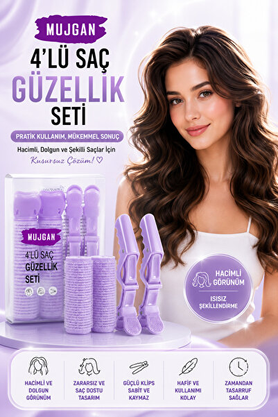 MUJGAN Set de coafat cu 4 piese – Elegant și ușor de utilizat