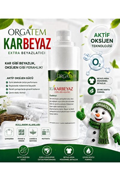 ORGATEM Karbeyaz (DOĞAL LEKE ÇIKARICI VE ÇAMAŞIR SUYU TOZU) 750 gr
