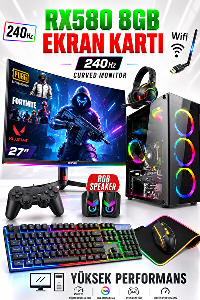 Dmc N153 (PUBG,GTA 5 ) I7 2600,16GB RAM,500GB HDD,256GB SSD,RX580,27''240hz O...