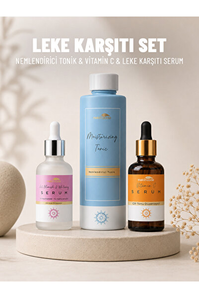 Hekimzade Leke Karşıtı Set - Nemlendirici Tonik & Vitamin C & Leke Karşıtı Serum