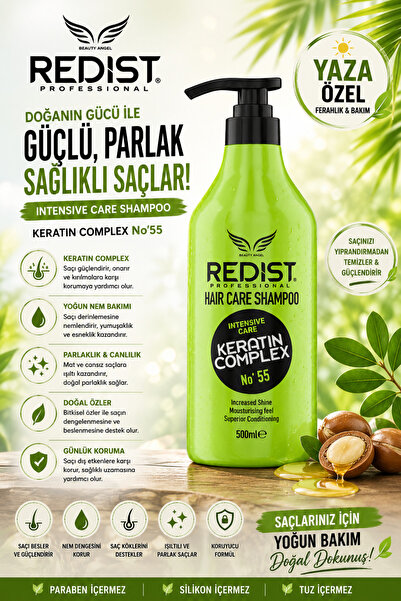 Redist Keratin Complex Keratinli Şampuan 500 ml Güçlü ve Parlak Görünüm Sağlar!
