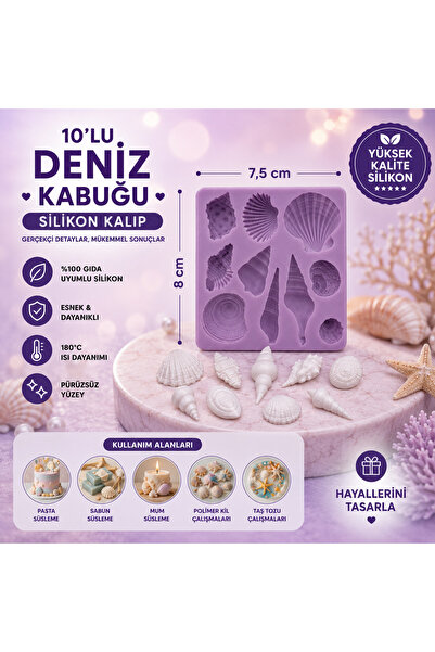 Dr.Paste Silikon Kalıp 10'lu Deniz Kabuğu