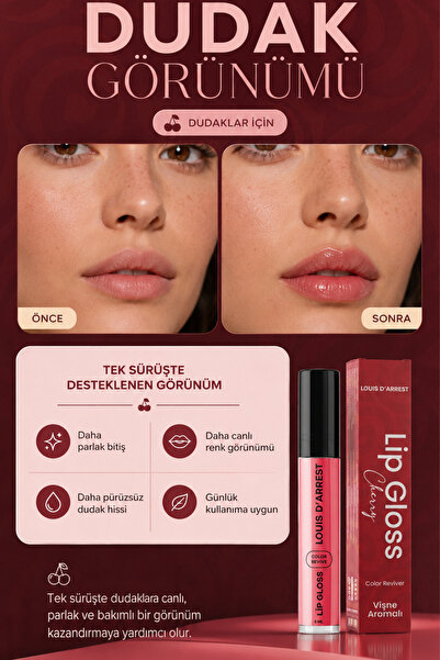 Louis DArrest Vişne Aromalı Dudak Dolgunlaştırıcı Ve Parlatıcı Lip Gloss