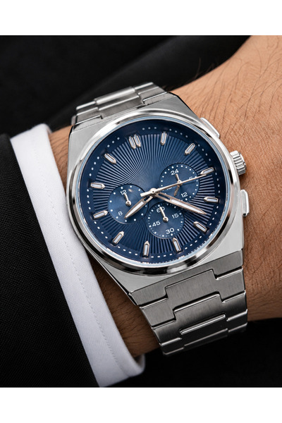 Weluxa Steel Strap Calendar Men's Wristwatch