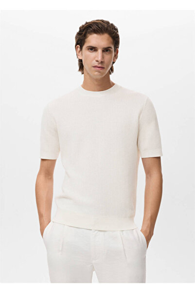 MANGO Man Tricou tricot 100% bumbac