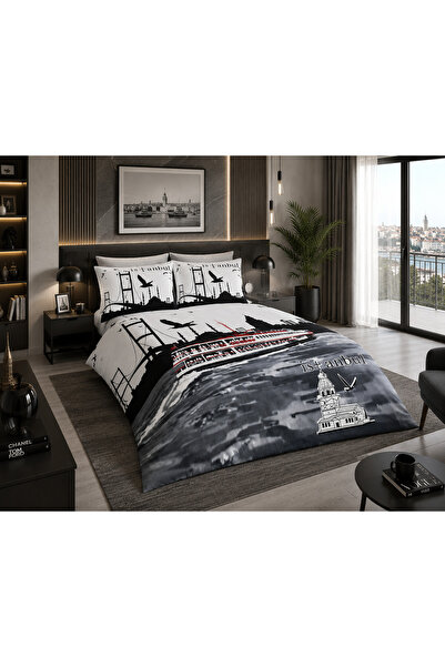 Fabeteks Adavapuru Delux 80% Cotton Double Duvet Cover Set (Without Sheets)