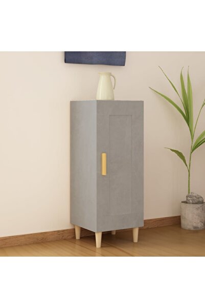 Concept Servantă, gri beton, 34,5x34x90 cm, lemn compozit
