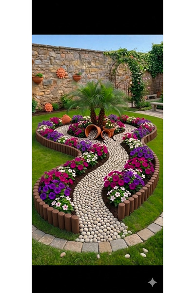 Star Gardentools Star Garden Kahverengi Ahşap Görünümlü Çim Bordürü 2.3 Metre...