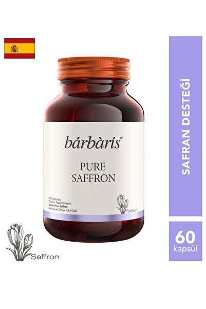 Barbaris Pure Saffron - 60 Capsules - Food Supplement Containing Saffron