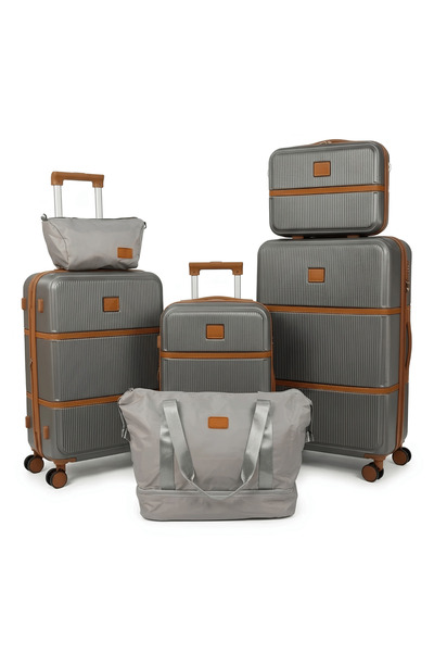 Flieger 6-Piece Suitcase Set 1841 Model 28/24/20/14 Sizes Made of Abs Materia...
