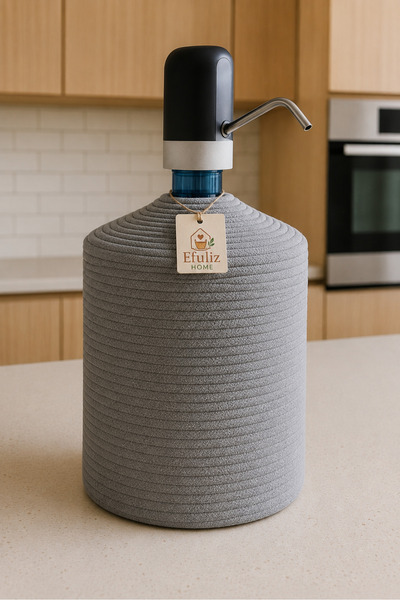 Efuliz Home Husă pentru dozator de apă cu aspect de răchită de iută, elegantă...