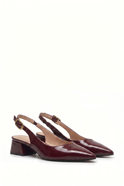 Les Chatelets Été en Ville Pantofi cu toc tip slingback, culoare burgundy |  ...