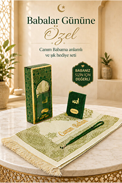 ihvan online Babalar Günü Tesbihli Yasin Kitabı Kişiye Özel İsimli Seccade Se...