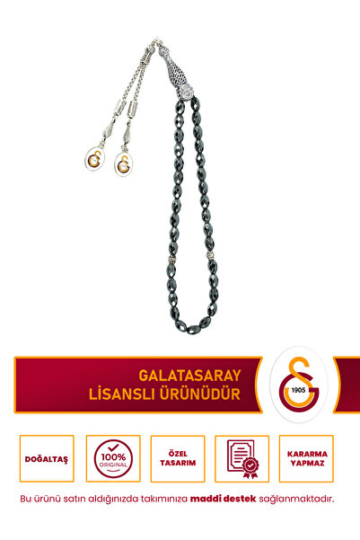 Galatasaray Gs Fasetli Arpa Kesim Hematit Doğal Taş Taraftar Püsküllü Hediye ...