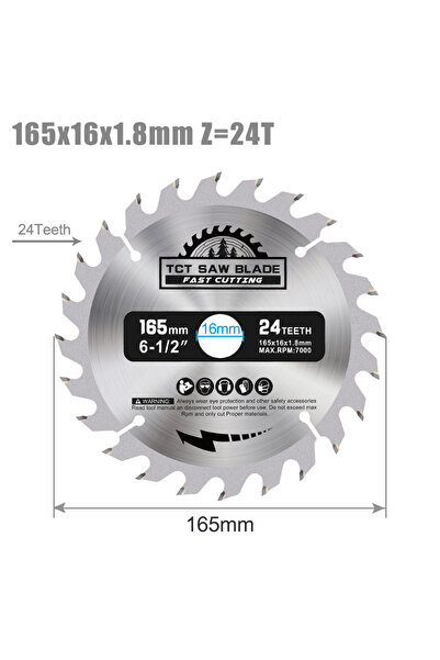 choice2 165x1.8x16x24T XCAN 165mm Circular Saw Blade TCT Carbide Saw Blade Fo...