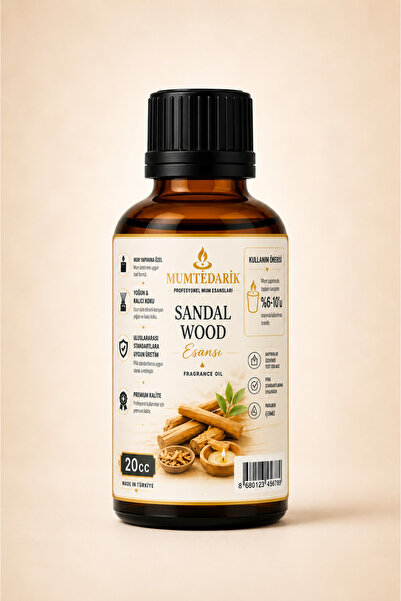 MUMTEDARİK Sandal Kokulu Premium Mum Esansı 20 ml
