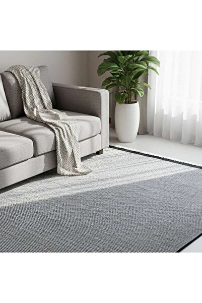 PAN HOME Chennile Lux Flat Woven Rug 160x230cm - Black