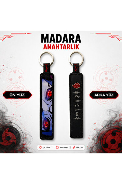 KeyB Naruto Shippuden Uchiha Madara Anime Anahtarlık Çift Taraflı Çanta Akses...