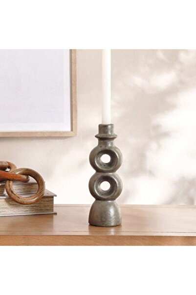 PAN HOME Margo Ceramic Candle Holder 8.2x7.8x24cm - Green