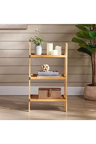 PAN HOME Farmhouse 3 Tier Bamboo Storage Rack 45x32.5x80cm -natural