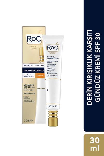 Roc Retinol Correxion Daily Moisturiser Day Cream Spf30 30ml