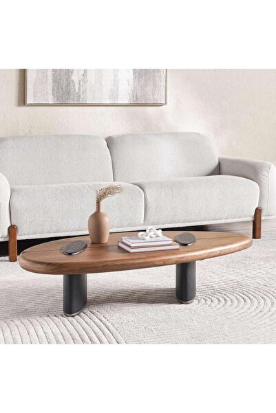 PAN HOME طاولة قهوة ديلجر - بني وأسود