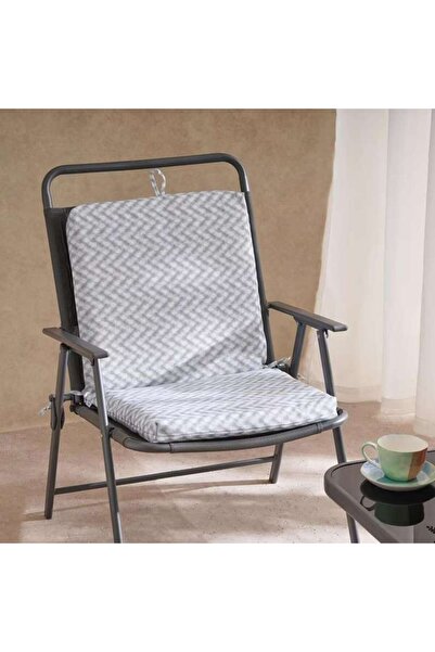 PAN HOME Shadow Line Printed Water Repellant Outdoor Filled Chair Cushion 45x...