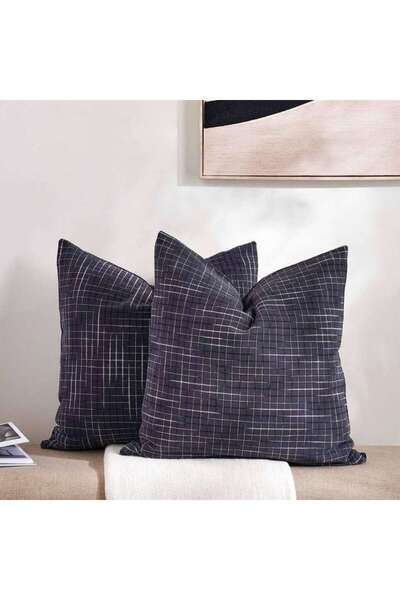 PAN HOME Serene Duotone 2 piece Cushion Cover Set 50x50cm - Blue