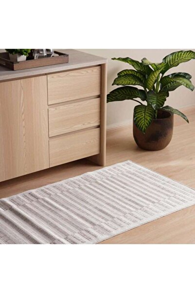 PAN HOME Harvey Flat Woven Rug 80x150cm - Beige