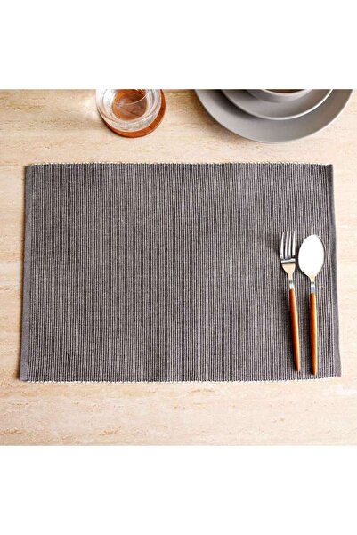 PAN HOME Aria Chambray 4 Piece Placemat Set 33x48cm-grey