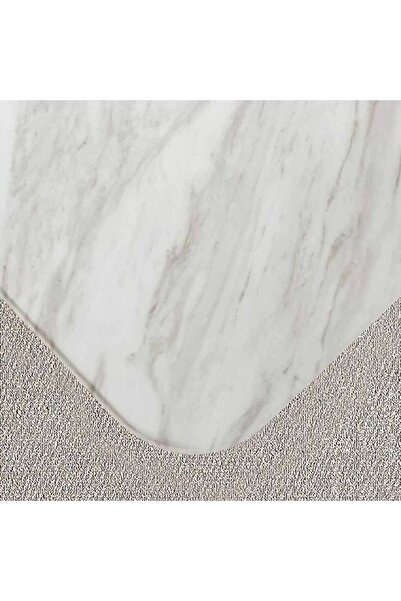 PAN HOME Orion Modular End Table Marble Top - White