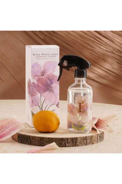 PAN HOME بخاخ معطر للغرف من بليس برائحة اللوتس الأبيض 220 مل - وردي