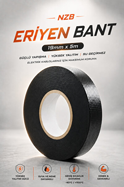 NZB Kendinden Kaynayan Eriyen 19mm x 5 METRE Soğuk Sarma Bantı Bandı Su Elekt...
