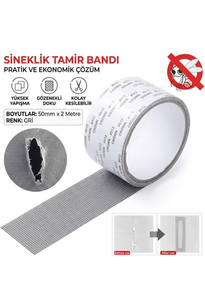 Dünya Magnet Sineklik Yama Tamir Bandı 50mmx2mt , Sineklik Yaması Tamir Kiti ...