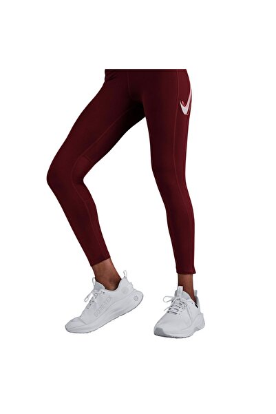 Nike Colanți de alergare pentru femei Fast SS 2025 - Bordeaux - L