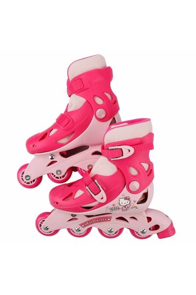 Sunman Kız Çocuk Pembe Hello Kitty Inline 4 Teker Paten