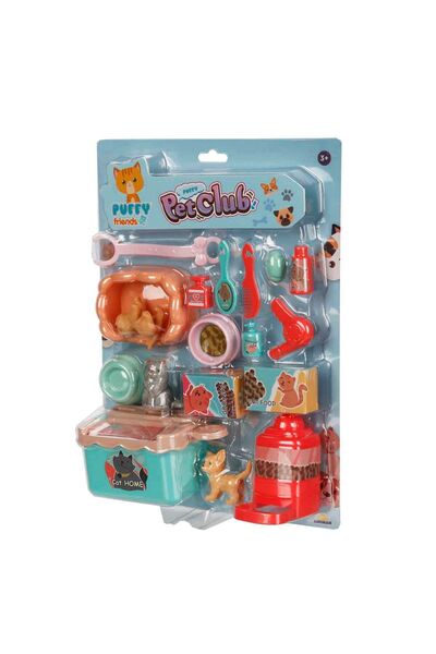 TOYFEST Mini Kediler Bakım Seti Aksesuarlı 18 Parçalı - Model 2