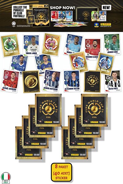TOYFEST 8 PAKET (40 STICKER) Panini America Club World Cup 2025 Albüm Major F...