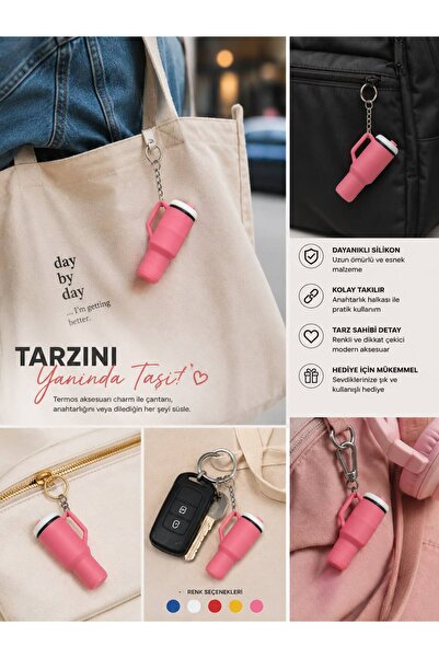 HEDİYEVİM Thermos Ornament Accessory Mini Thermos Thermos Charm Keychain